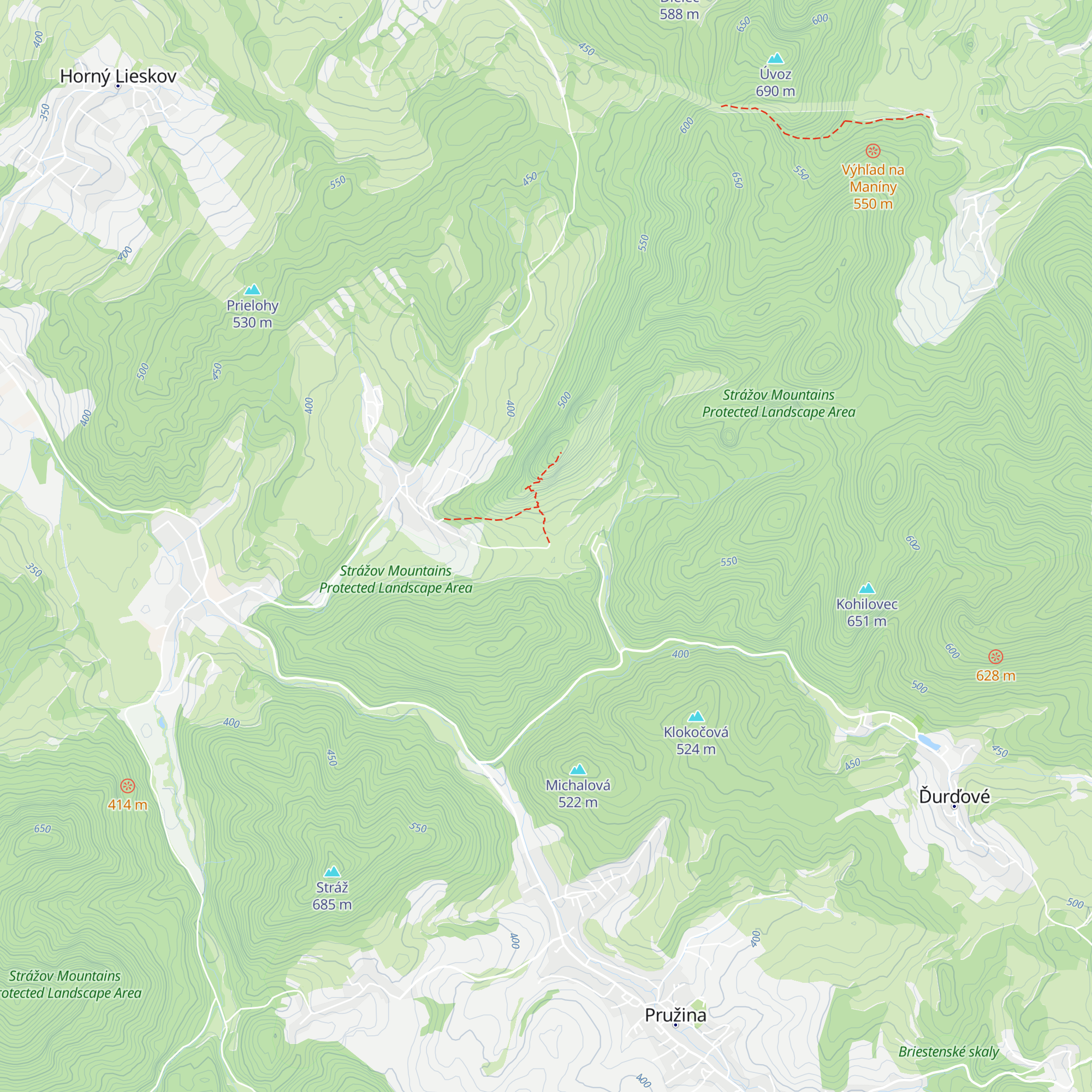 Panny Márie Snežnej map