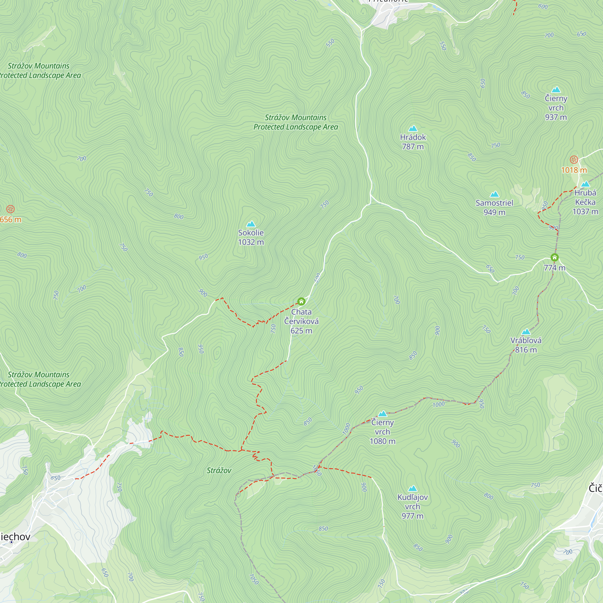 Chata Červíková map