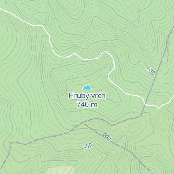 Map of Hrubý vrch