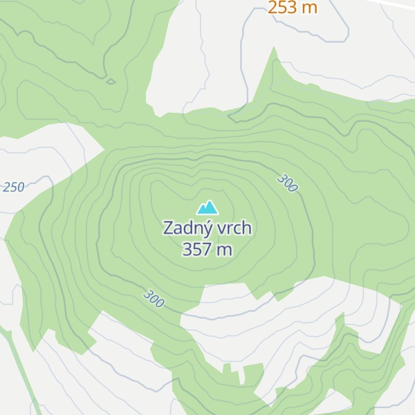 Map of Zadný vrch