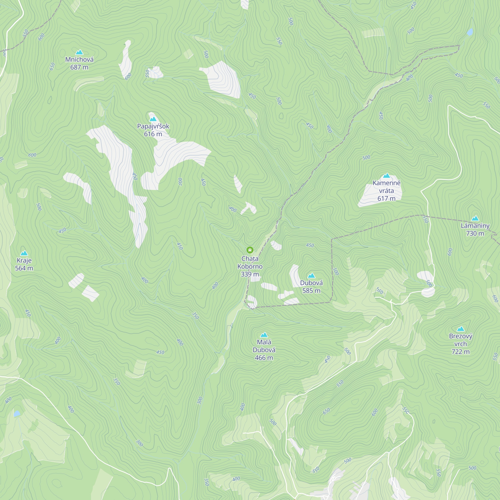 Chata Koborno map