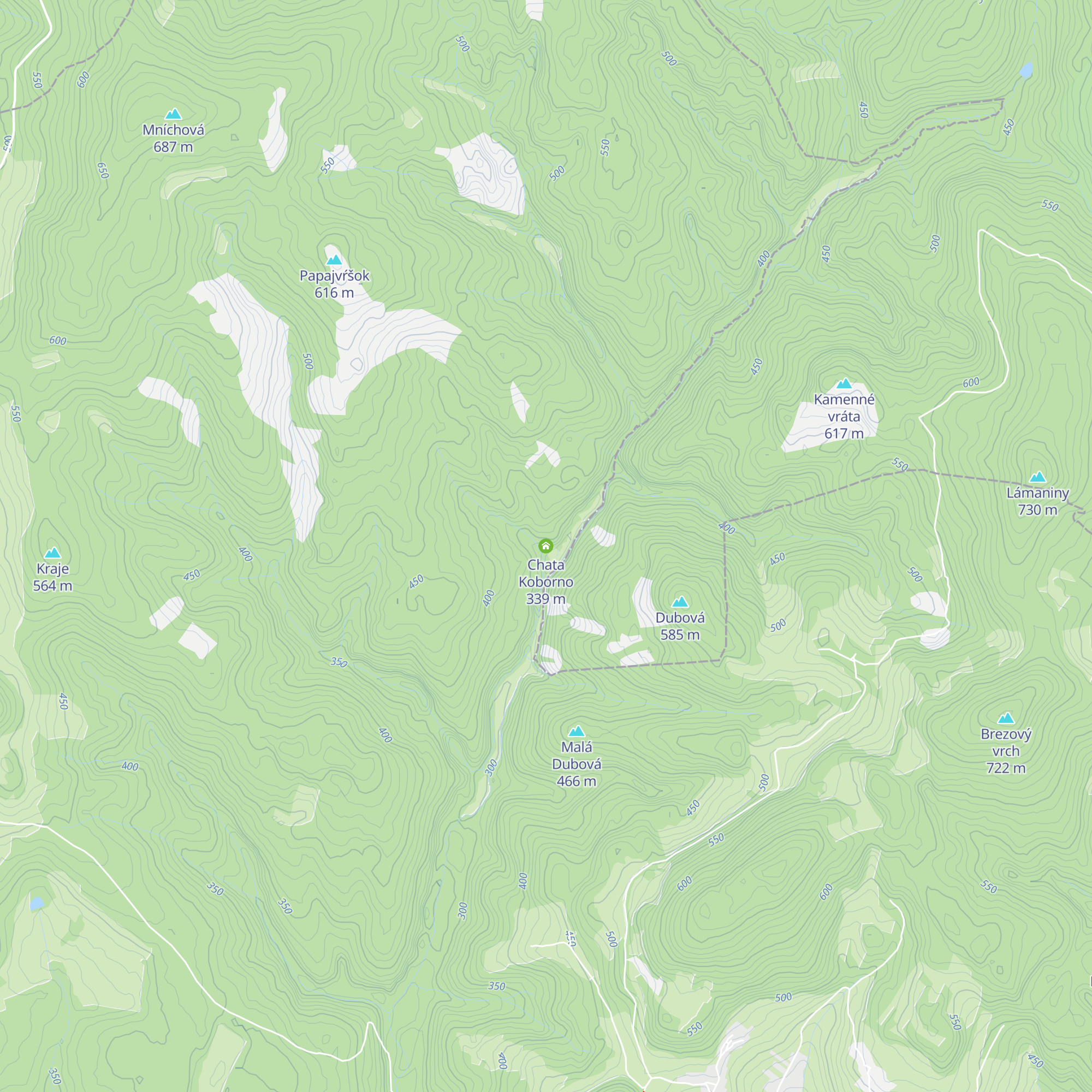 Chata Koborno map