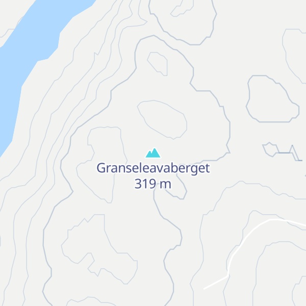 Map of Granseleavaberget