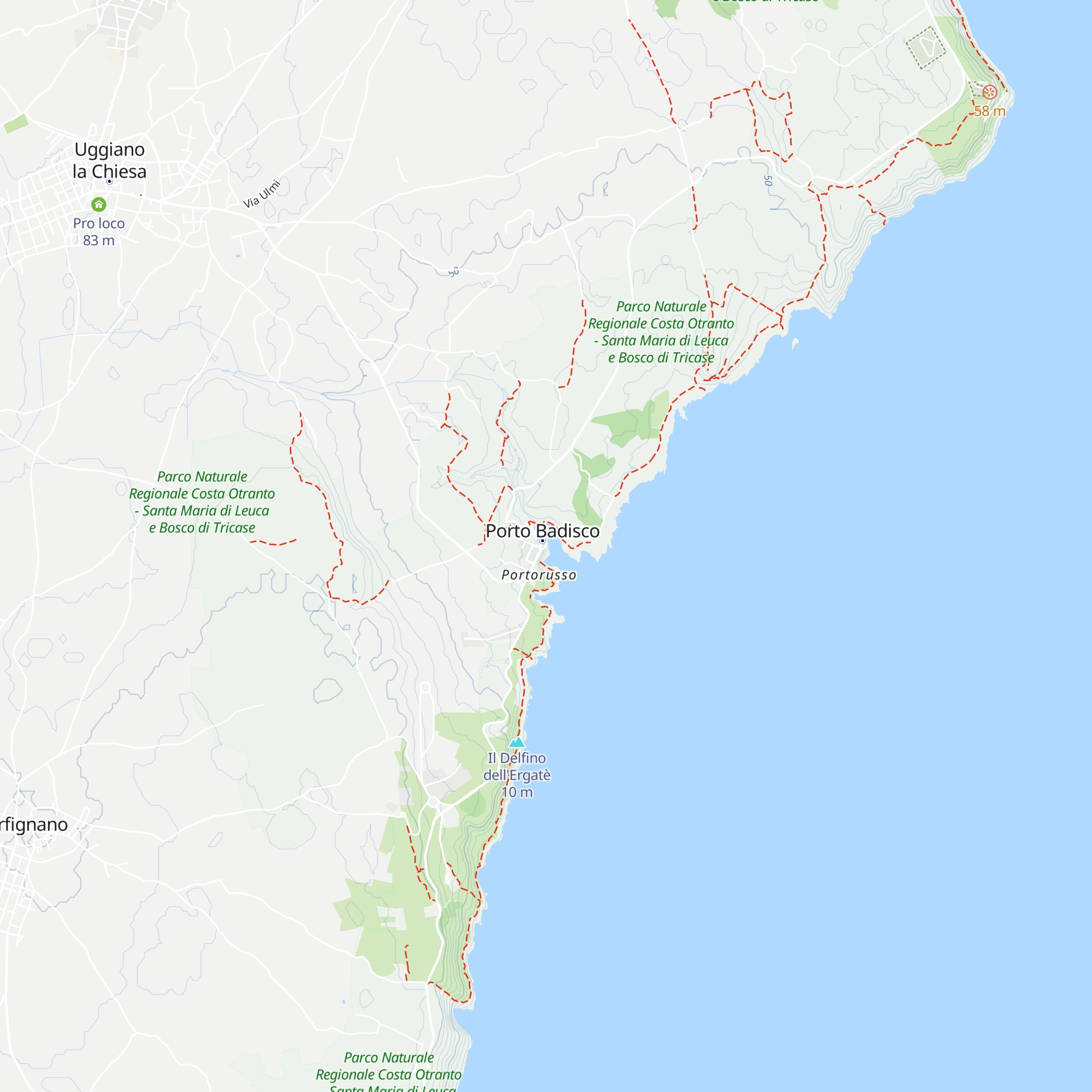 Pro Loco Porto Badisco map