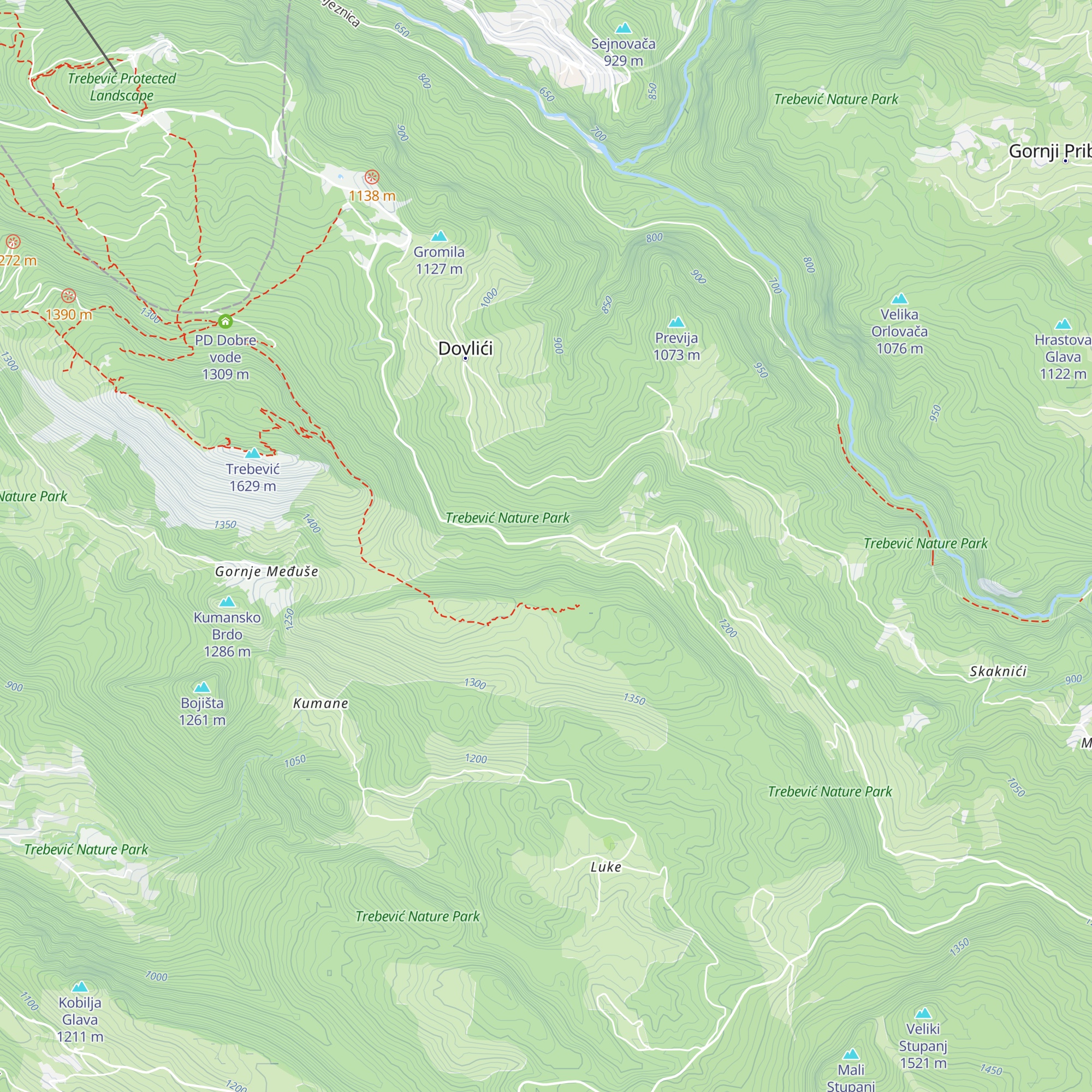 Planinarski dom Čelina map
