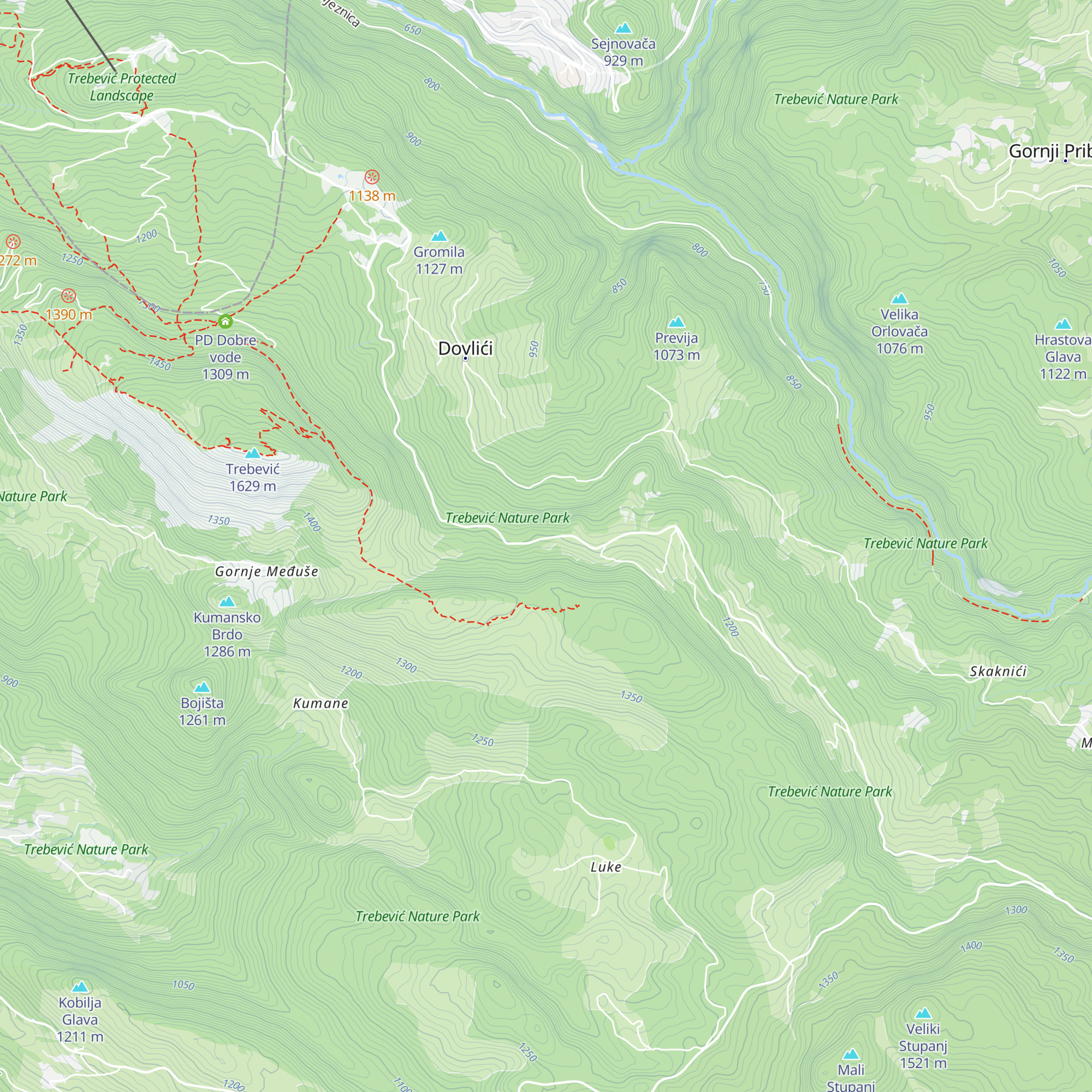 Planinarski dom Čelina map