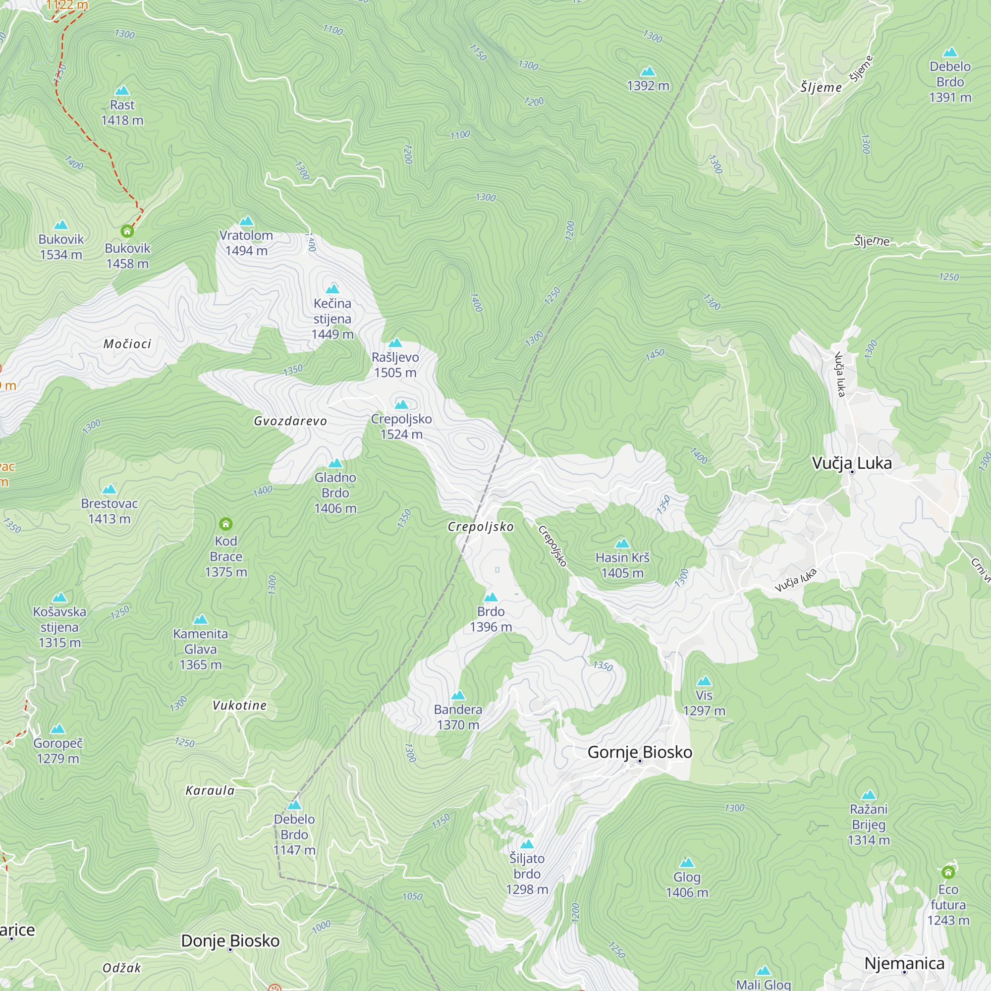 Lovački dom Crepoljsko map