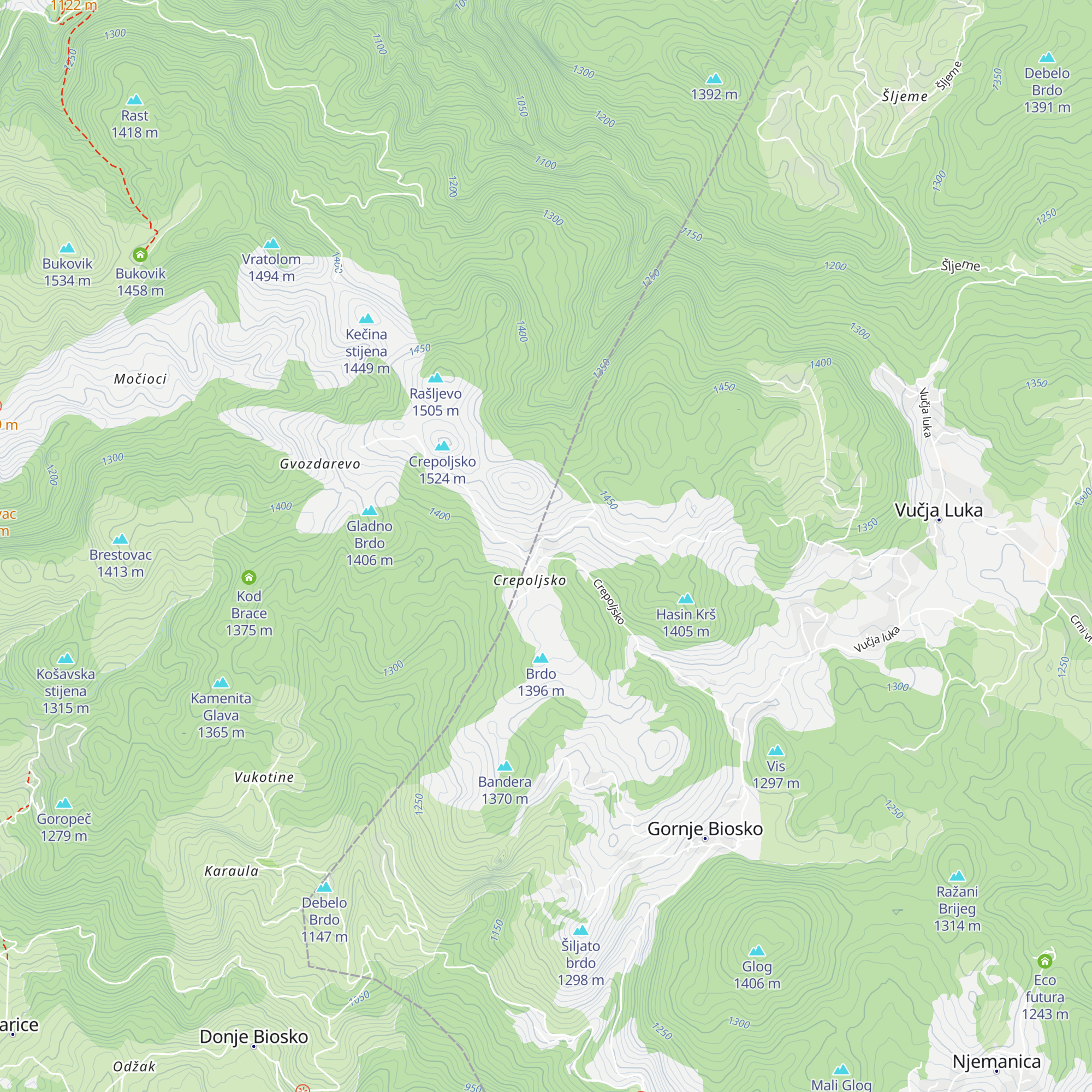 Lovački dom Crepoljsko map