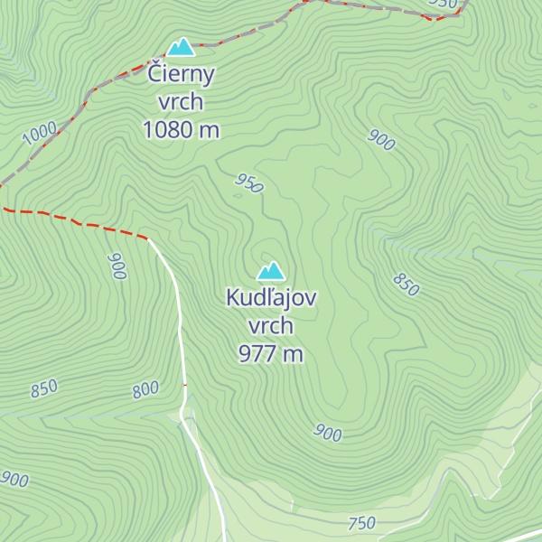 Map of Kudľajov vrch