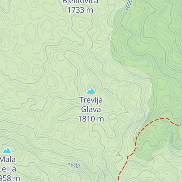 Map of Trevija Glava