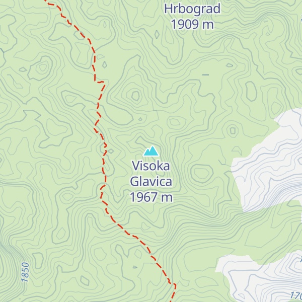 Map of Visoka Glavica