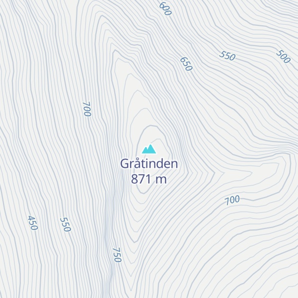 Map of Gråtinden