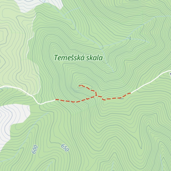 Map of Temešská skala