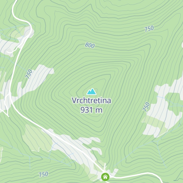 Map of Vrchtretina