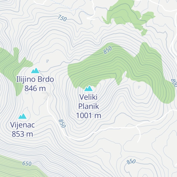 Map of Veliki Planik