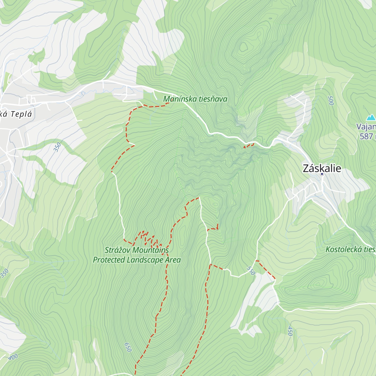 Chata Severák map