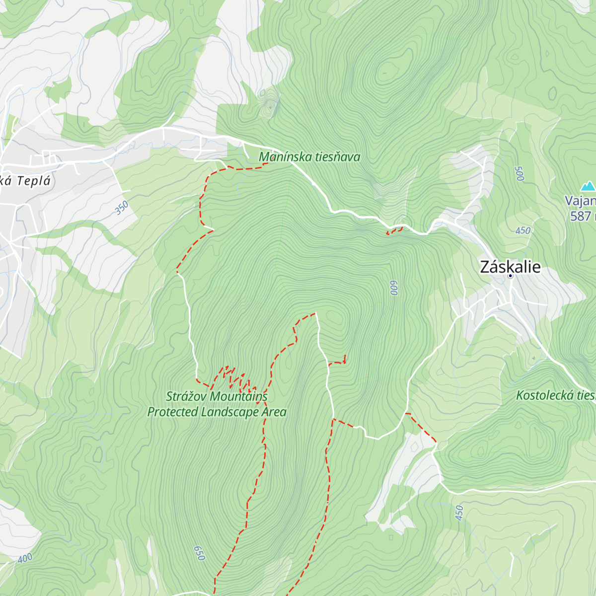 Chata Severák map