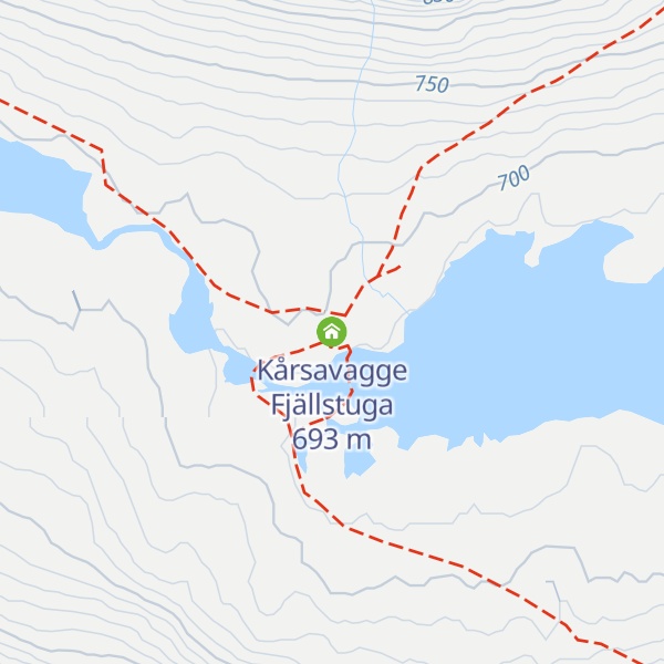Map of Kårsavagge Fjällstuga