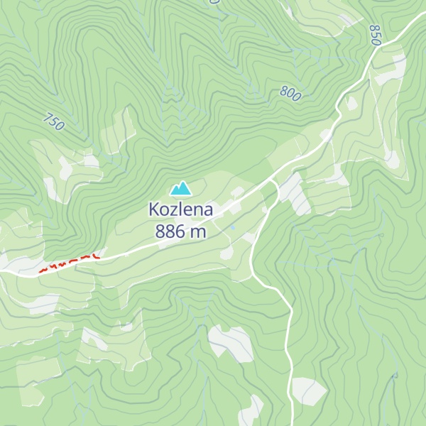 Map of Švarná Hanka
