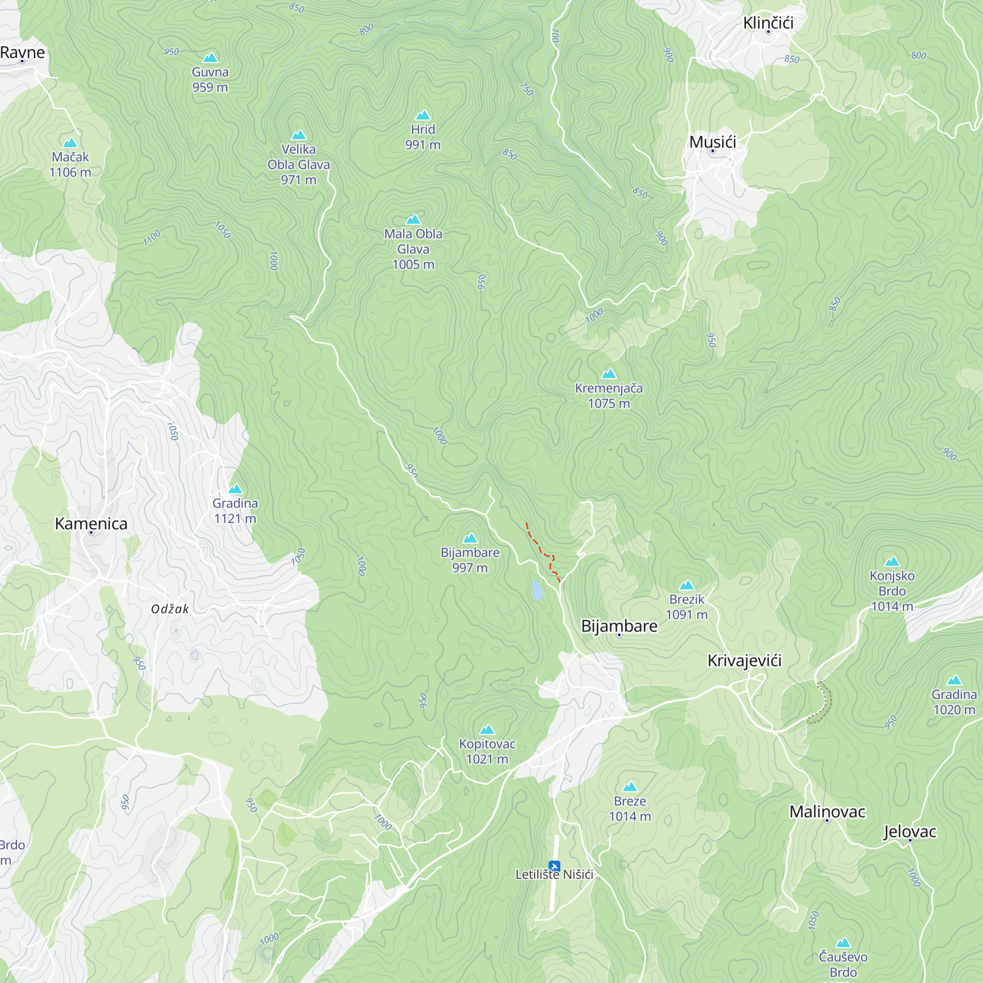 Planinarski dom Bijambare map