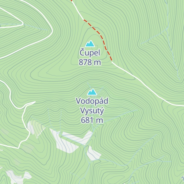 Map of Vodopád Vysutý