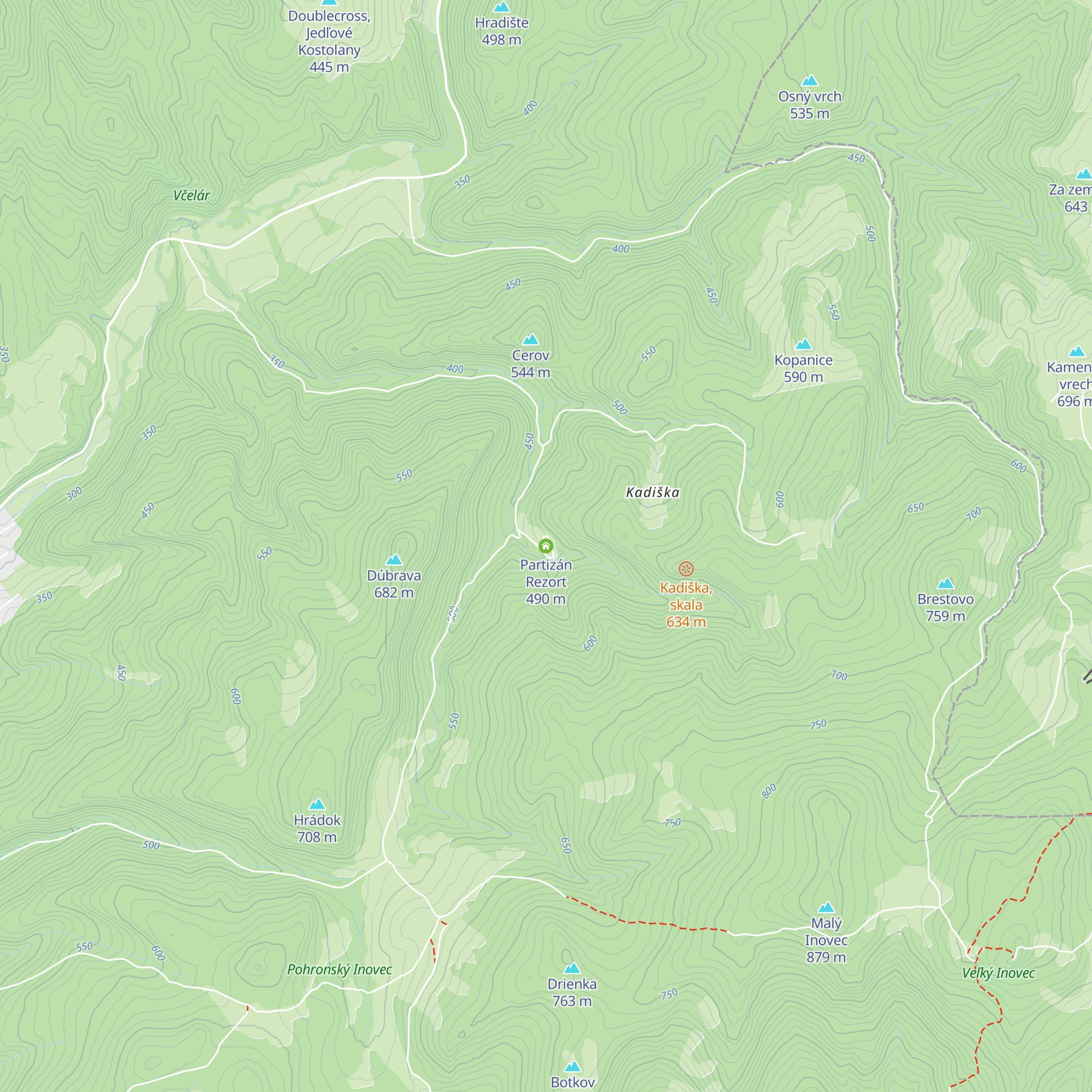Partizán Rezort map