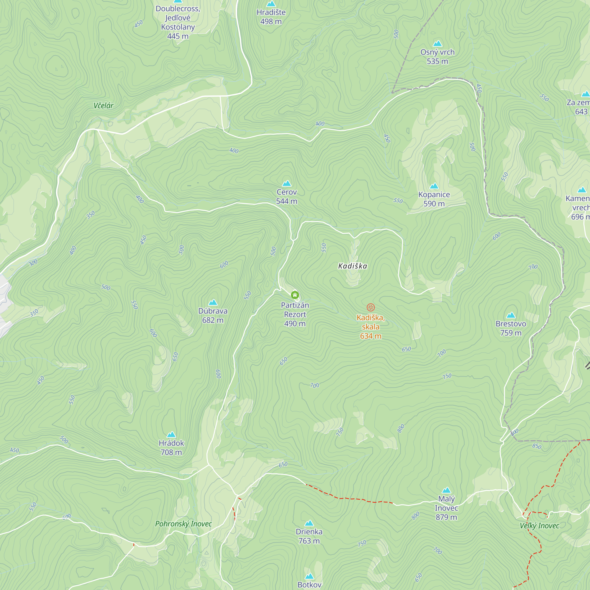 Partizán Rezort map