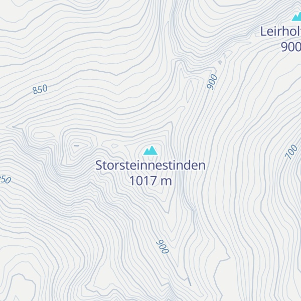 Map of Storsteinnestinden