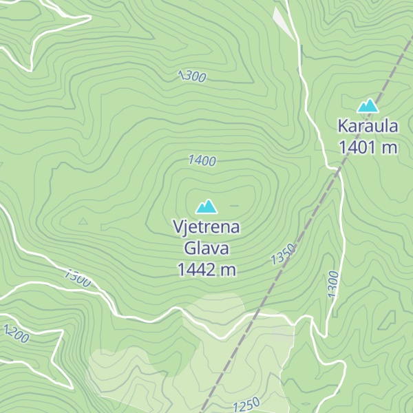 Map of Vjetrena Glava