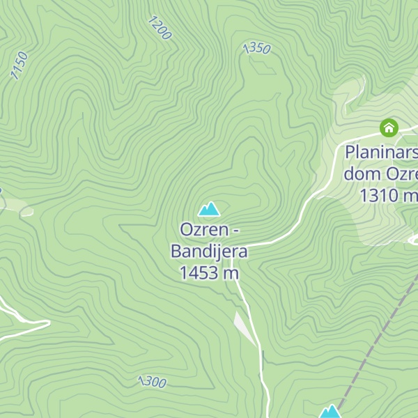 Map of Ozren - Bandijera
