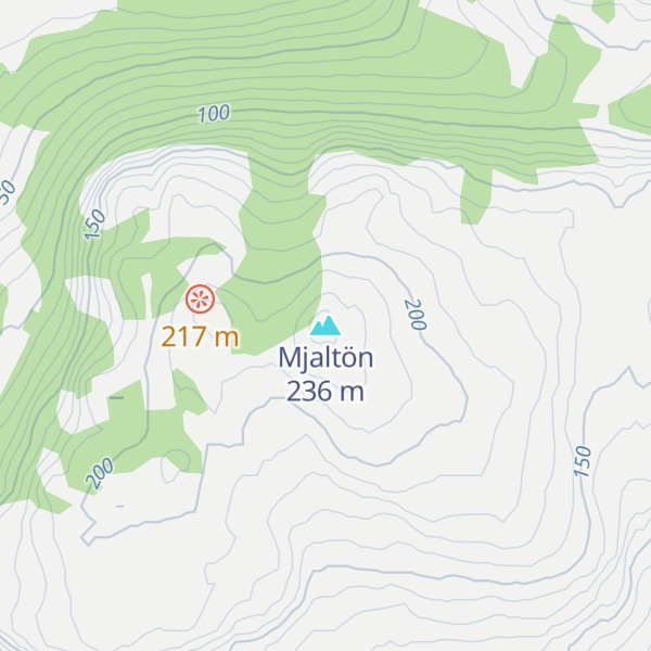 Map of Mjaltön