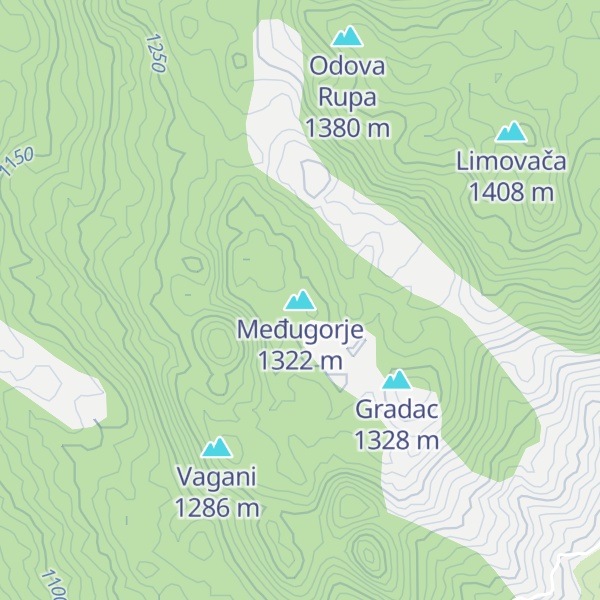 Map of Međugorje