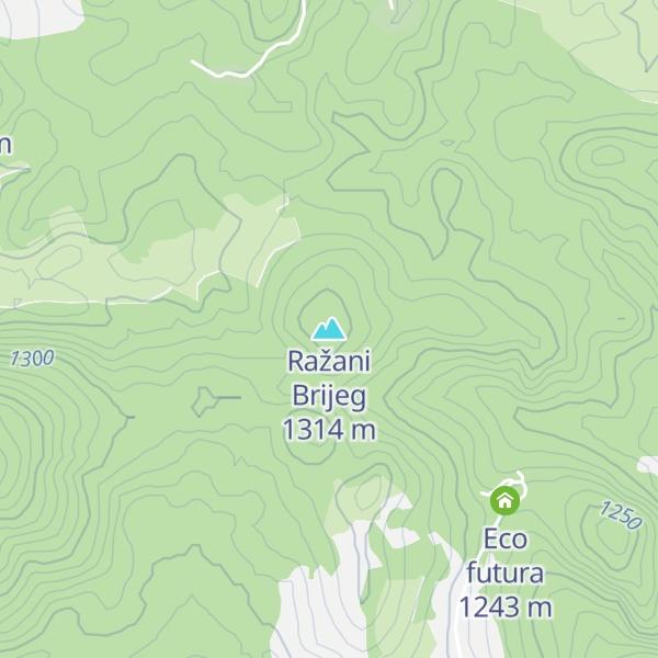 Map of Ražani Brijeg