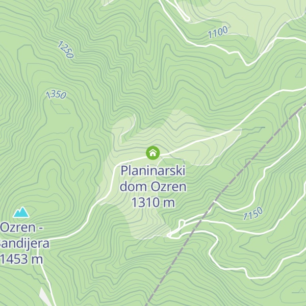 Map of Planinarski dom Ozren