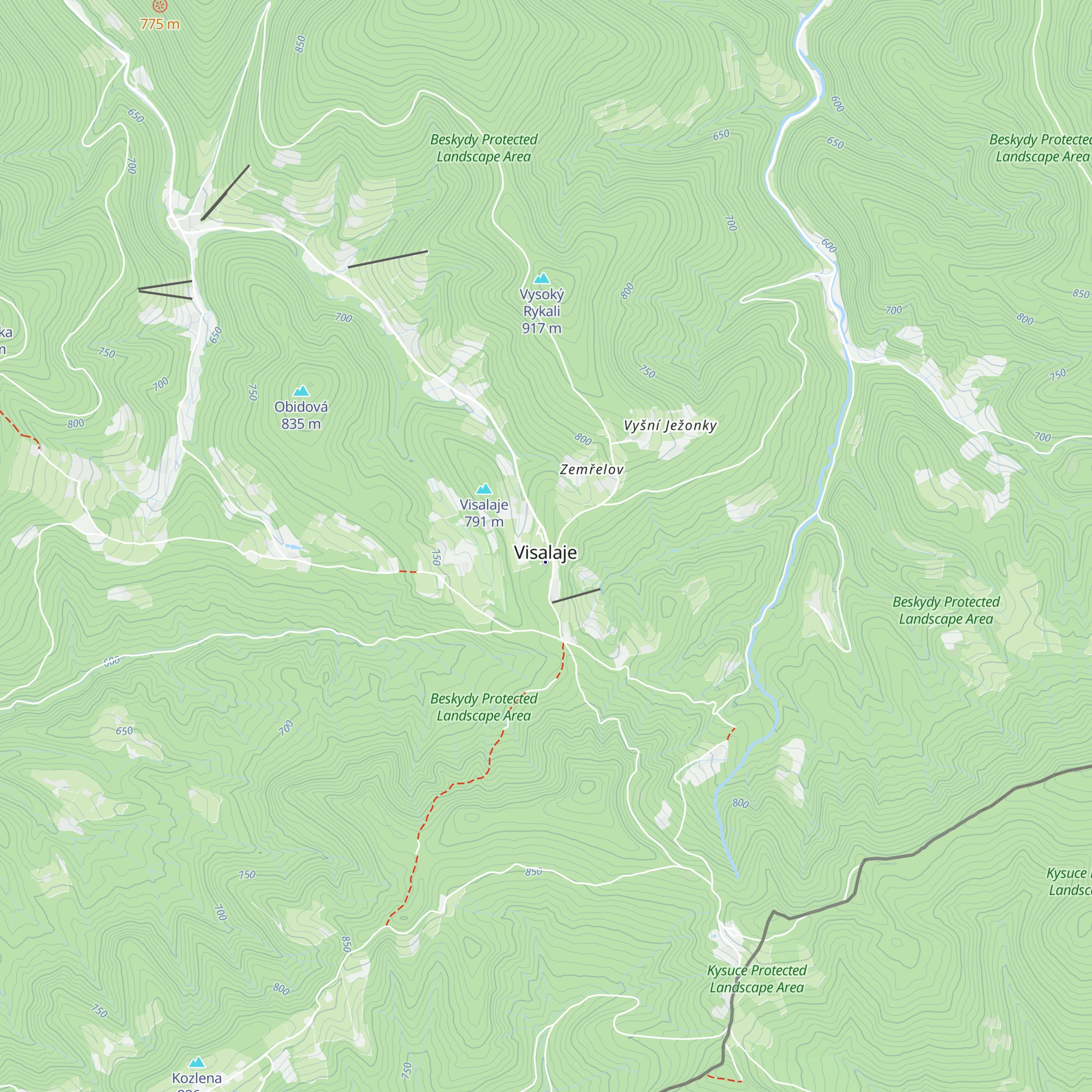 Chata Visalaje map