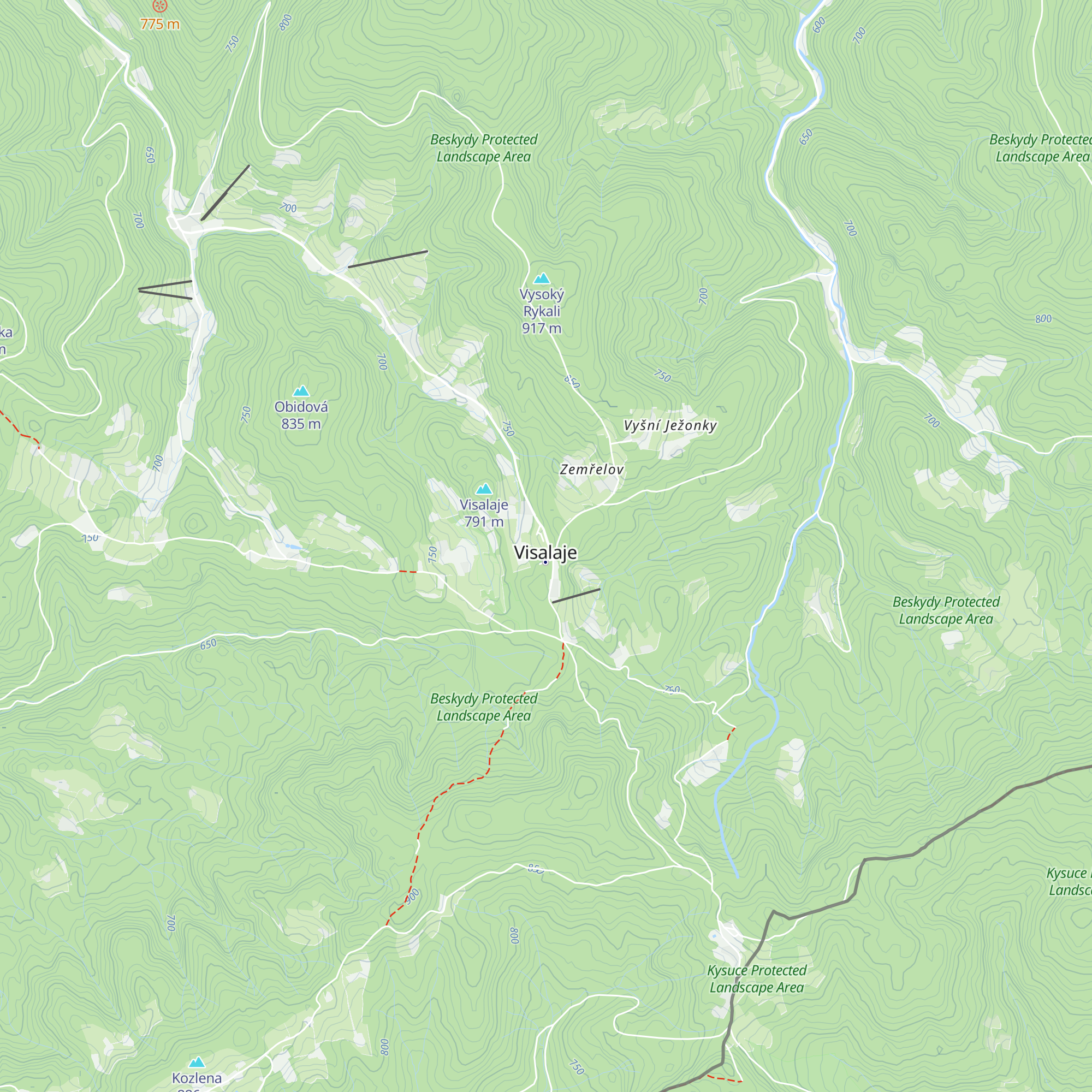 Chata Visalaje map