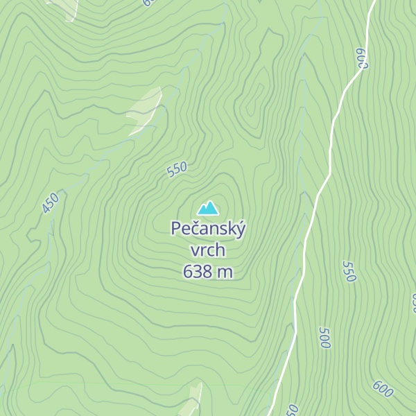 Map of Pečanský vrch