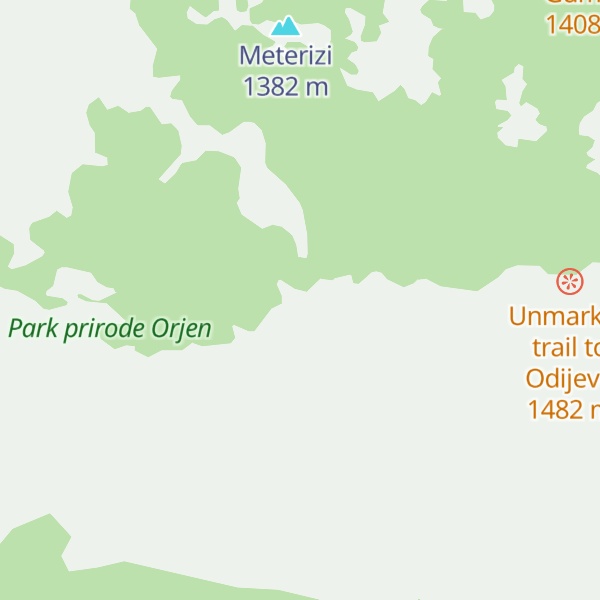 Map of Odijevo - Orjen