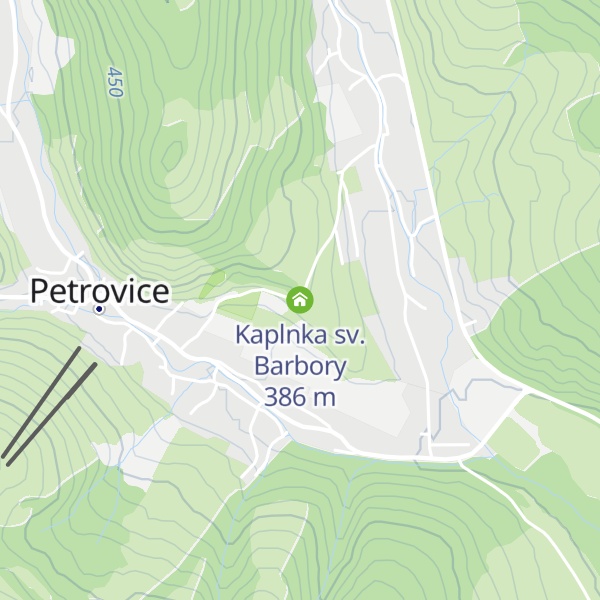 Map of Kaplnka sv. Barbory