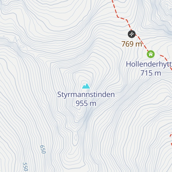 Map of Styrmannstinden