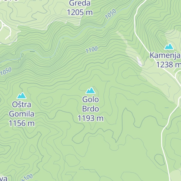 Map of Golo Brdo