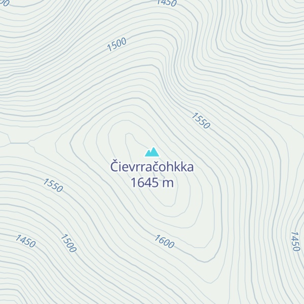 Map of Čievrračohkka
