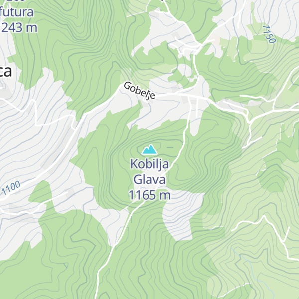 Map of Kobilja Glava