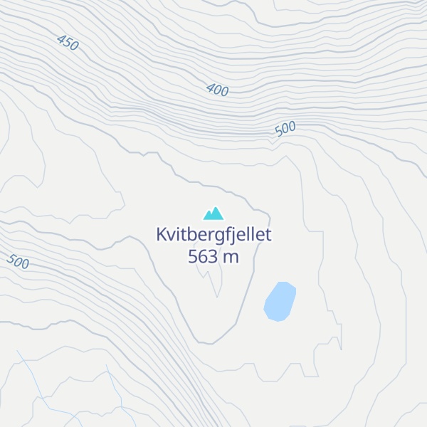 Map of Kvitbergfjellet