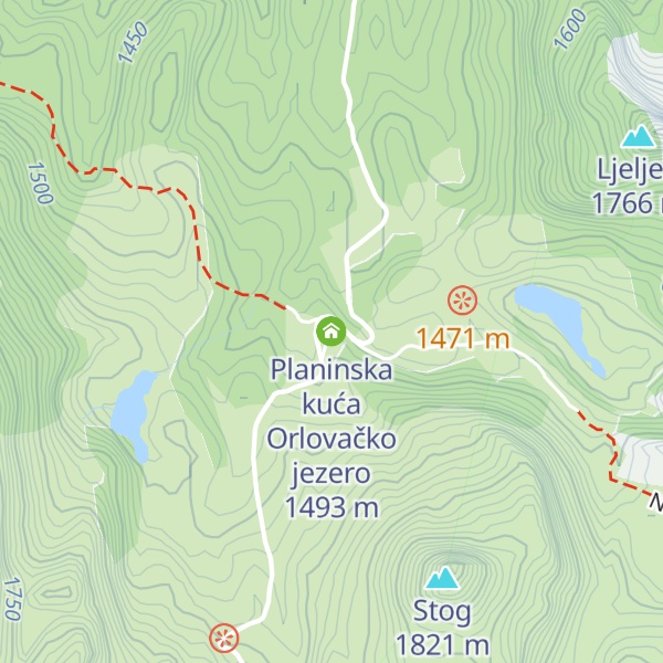 Map of Planinska kuća Orlovačko jezero
