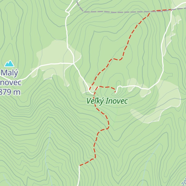 Map of Turistická chata na Veľkom Inovci