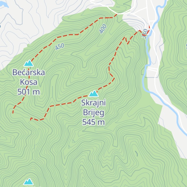 Map of Skrajni Brijeg