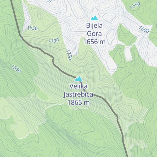 Map of Velika Jastrebica