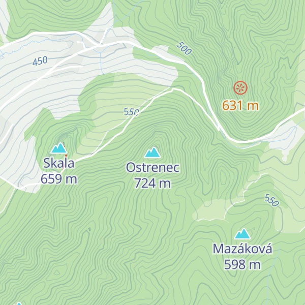 Map of Ostrenec