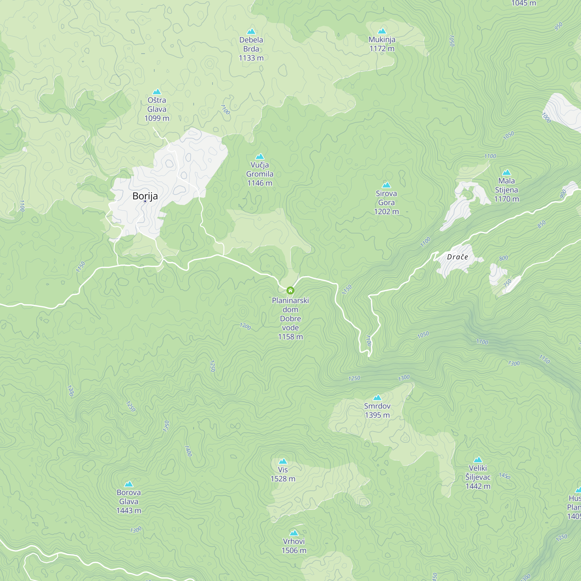 Planinarski dom Dobre vode map